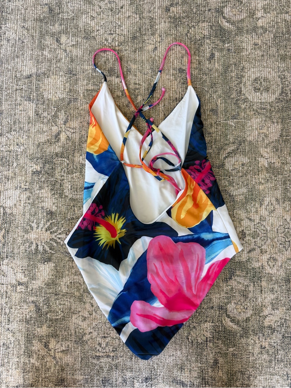 NWOT Mara Hoffman One Piece Swimsuit Floral Colorful Size Medium Summer Beach - Picture 3 of 7